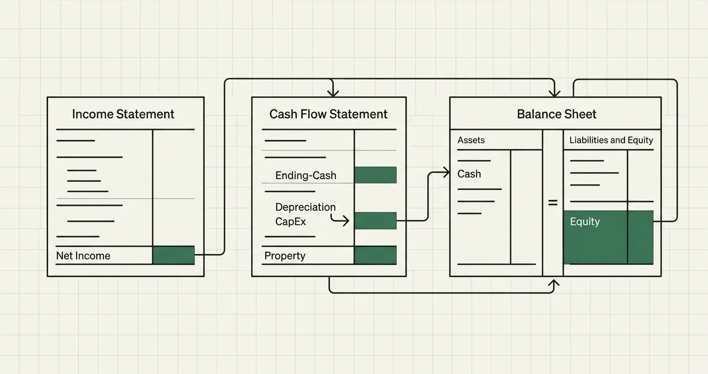 How the Three Financial Statements Link Together