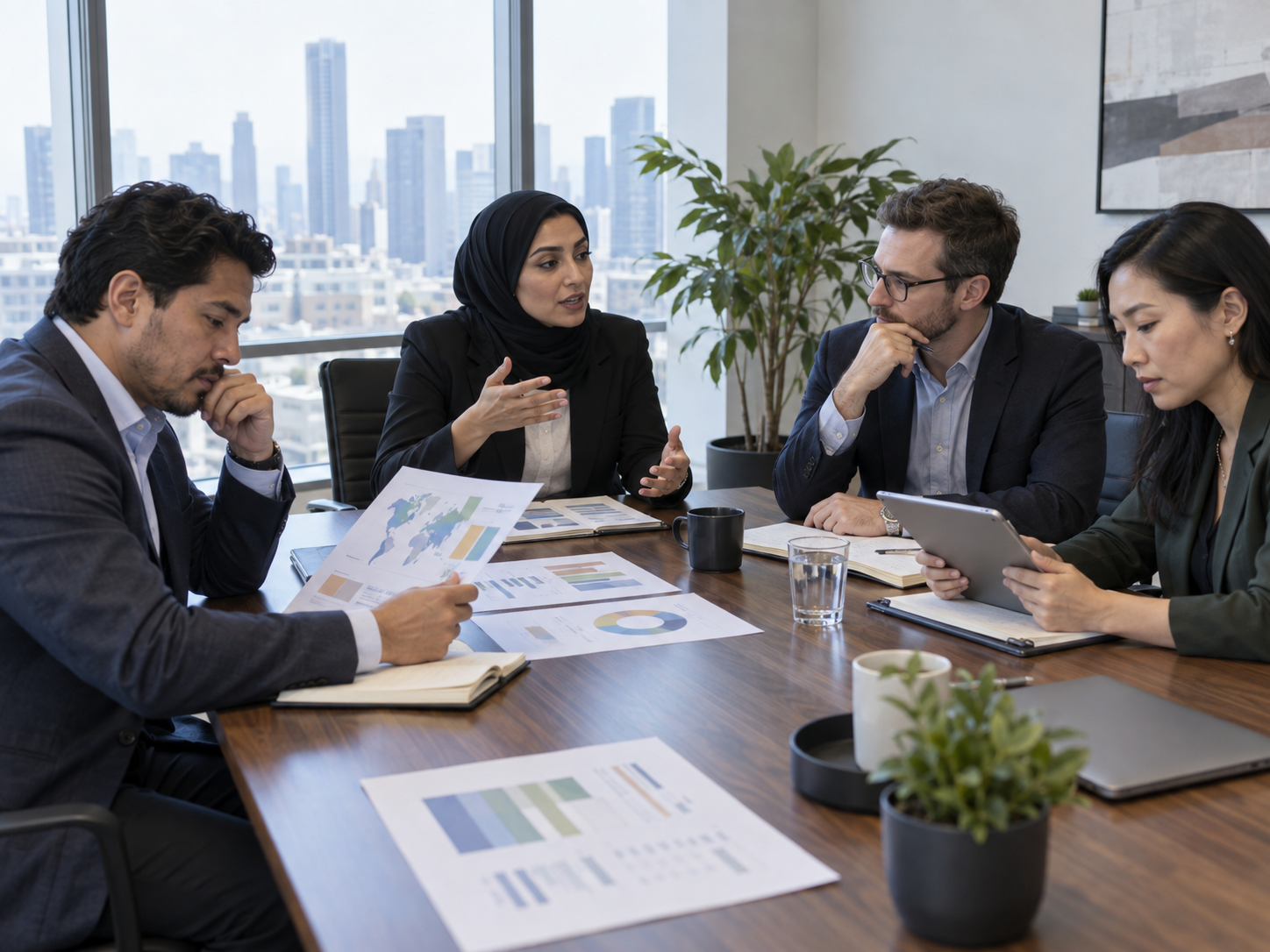 Investment committee evaluating a potential company investment